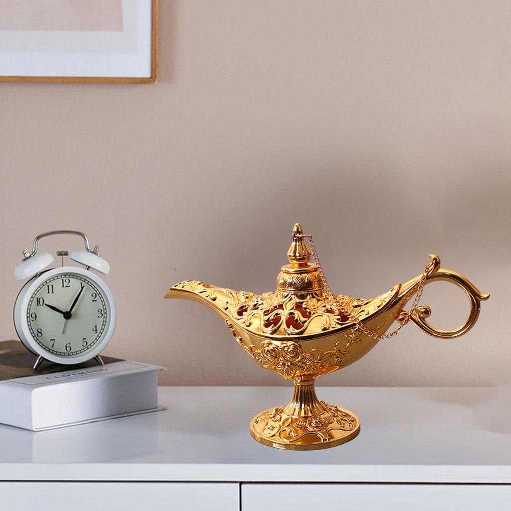 Aladdin Genie Lamp Wishing Light Party Home Ornament Golden