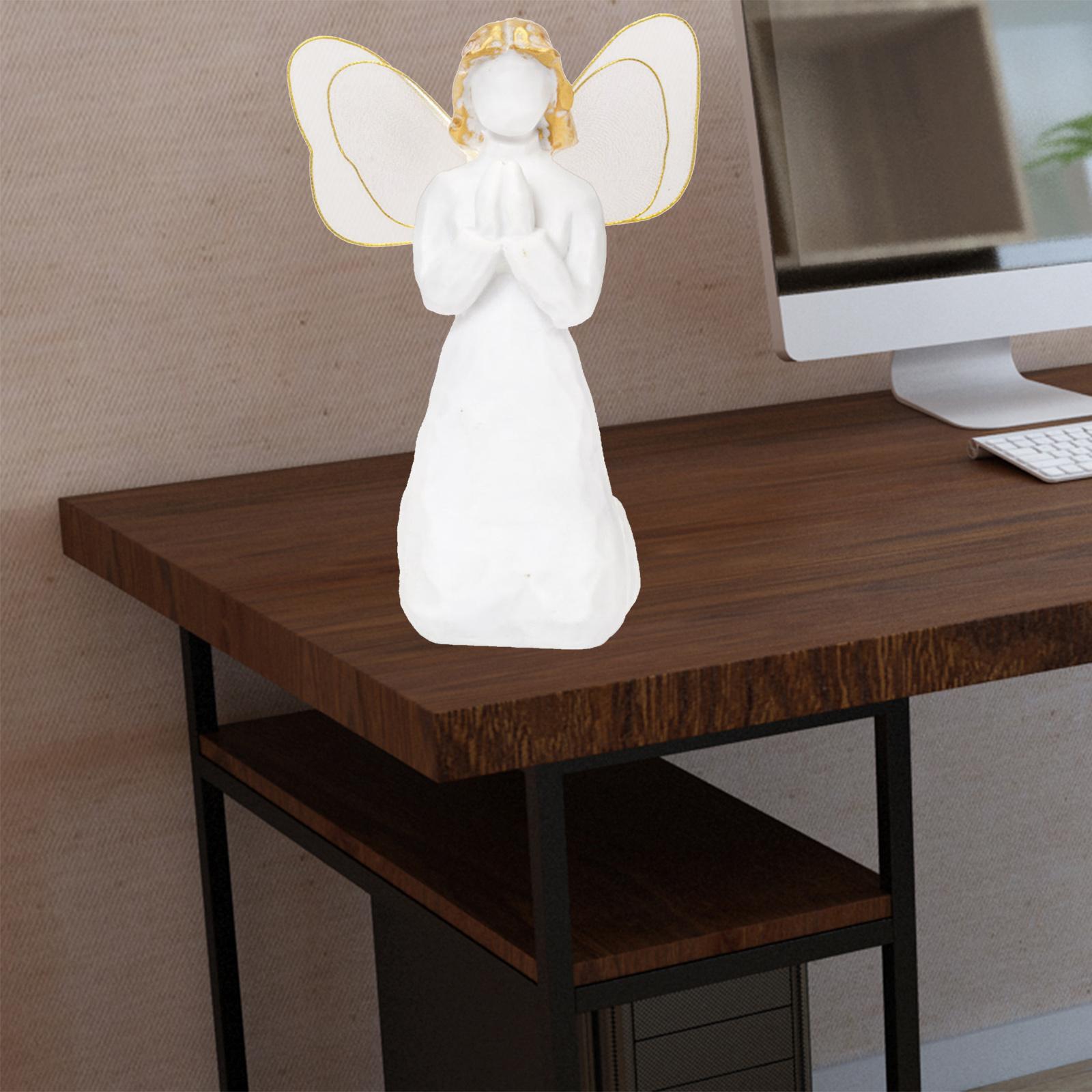 Angel Figurines Angel Statue Angel Xmas Decorative Angel Model White Style 6