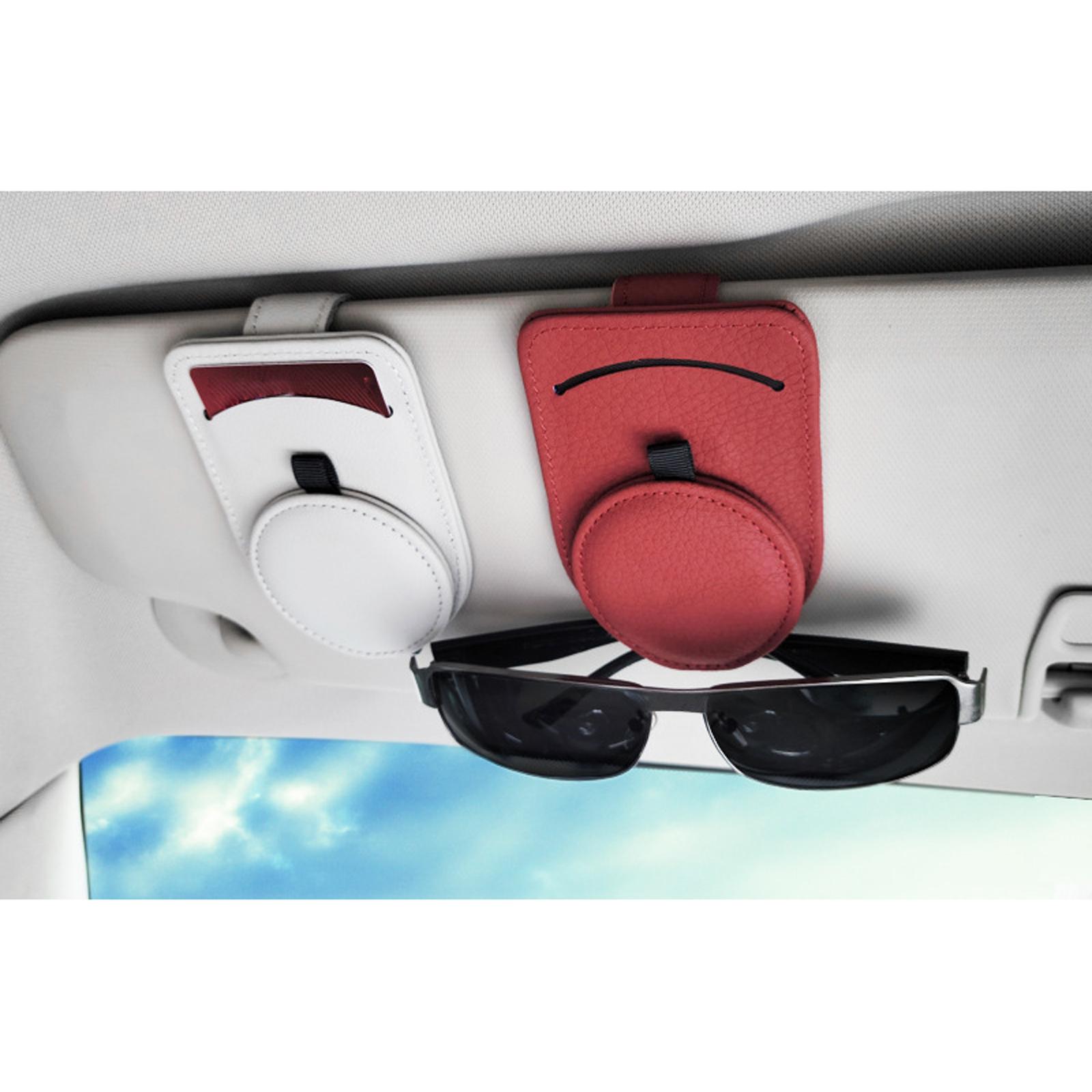Vehicle Holder Clip Glasses Card Storage for Car Sun Visor Accessories Parts Black