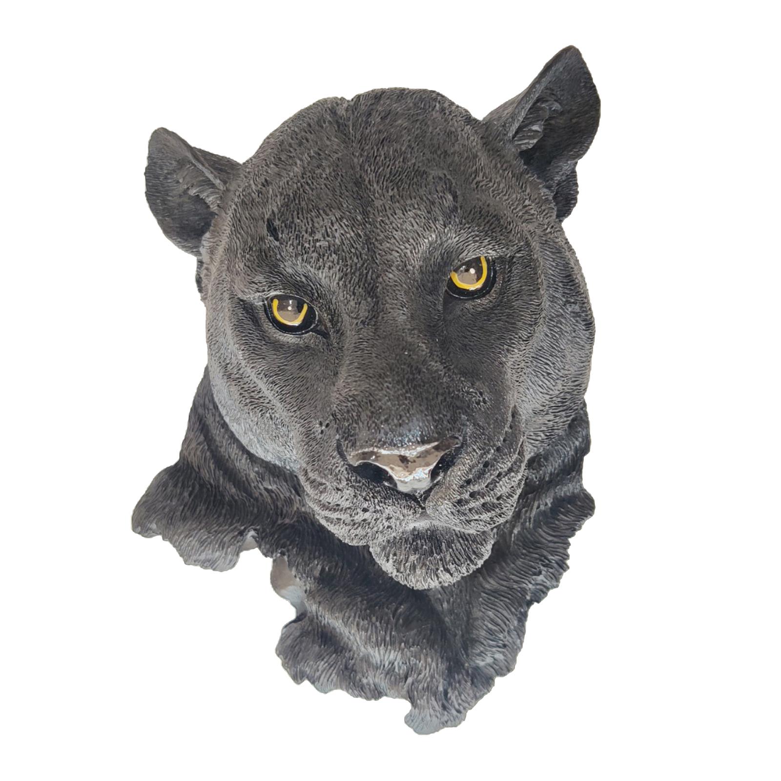 Animal Head Statue Black Panther