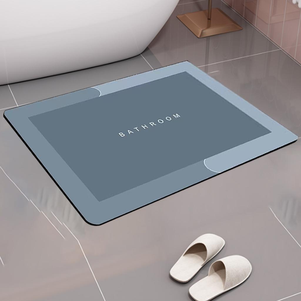 Bathroom Mat Absorbent Balcony Carpet Floor Shower Rugs Rectangle Blue S