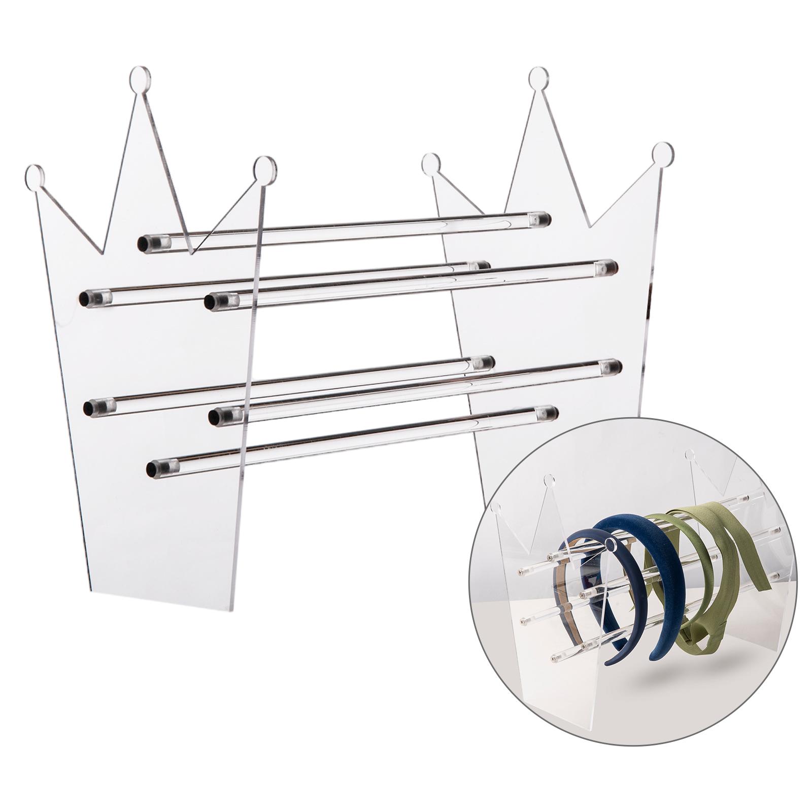 Clear Headband Holder Organizer Scrunchie Holder Stand Acrylic Headband