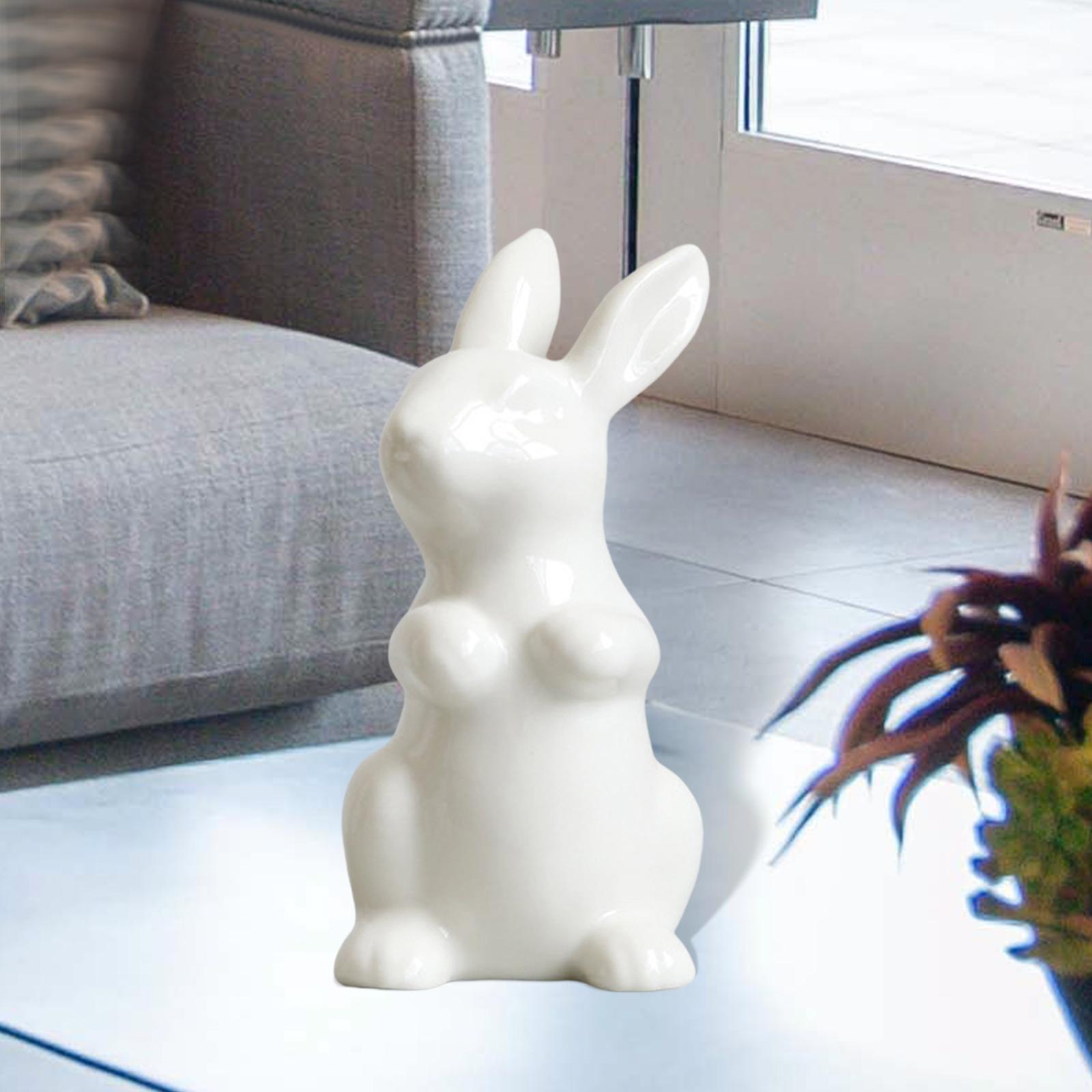 Adorable Easter Bunny Figurines Rabbit Statue for Home Table A 5x10cm