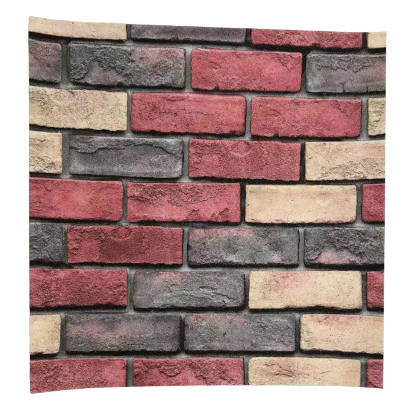 3D Brick Wall Sticker Self Adhesive Foam Panel Kitchen Wallpapers Red 