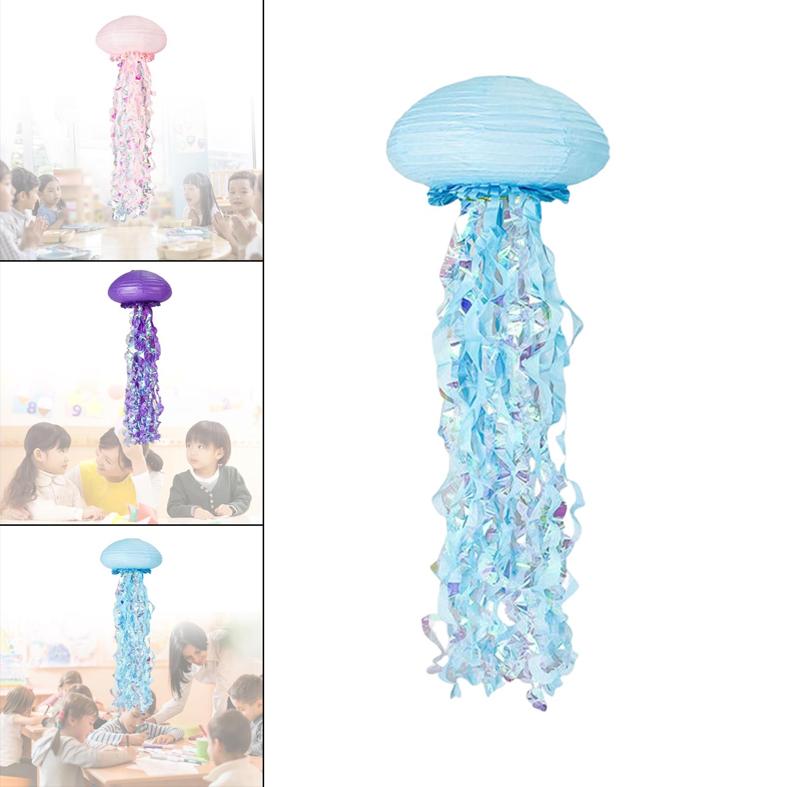 Creative Jellyfish Paper Lantern Under The Sea Party for Halloween Home Blue