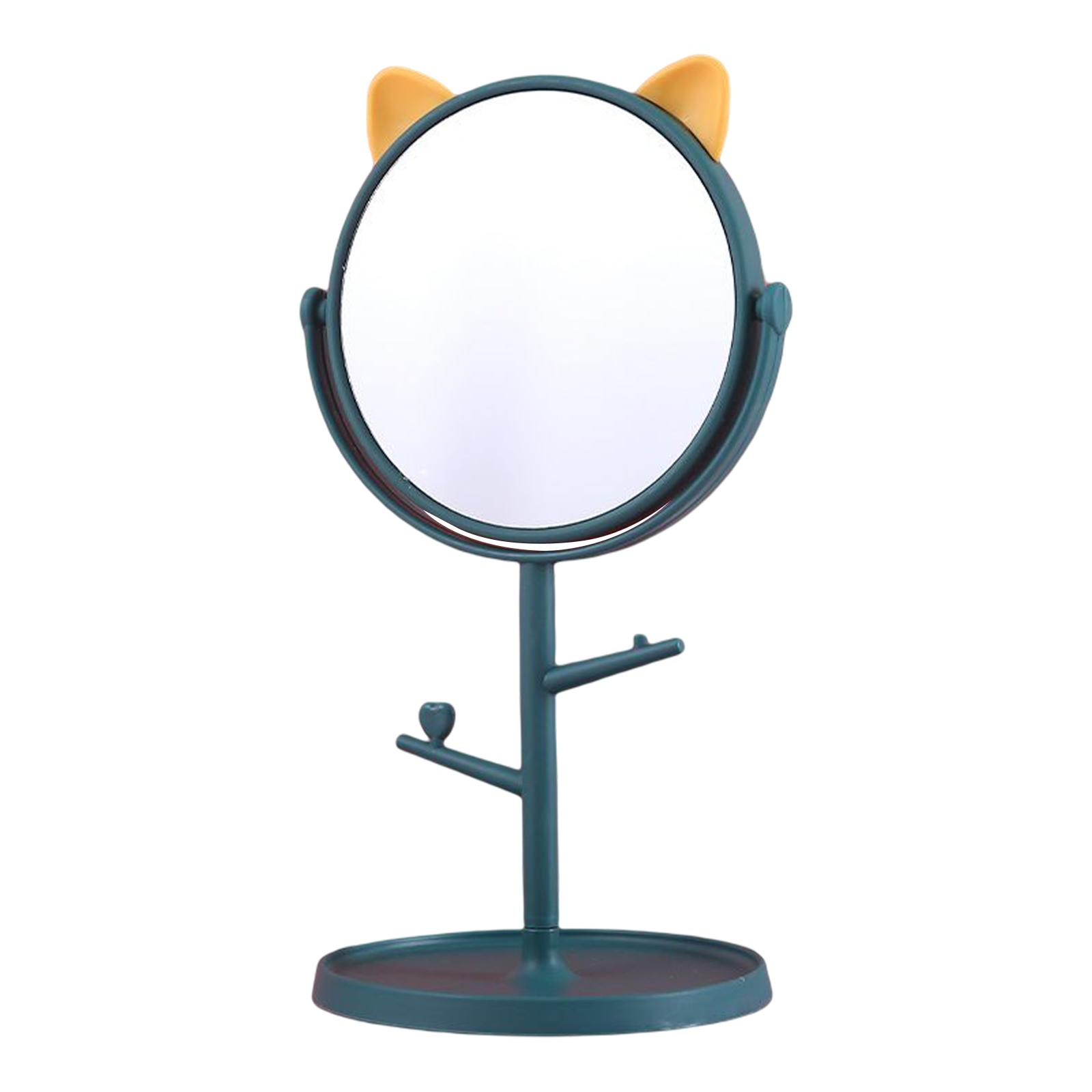 Makeup Mirror Rotatable Detachable Decorative for Bedroom Bathroom Dresser Blue Yellow