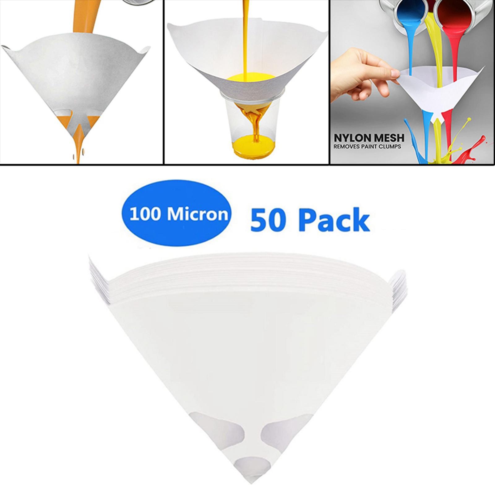 50 Pieces Funnel Filters Funnel Disposable for Automotive 3D Printing Resin