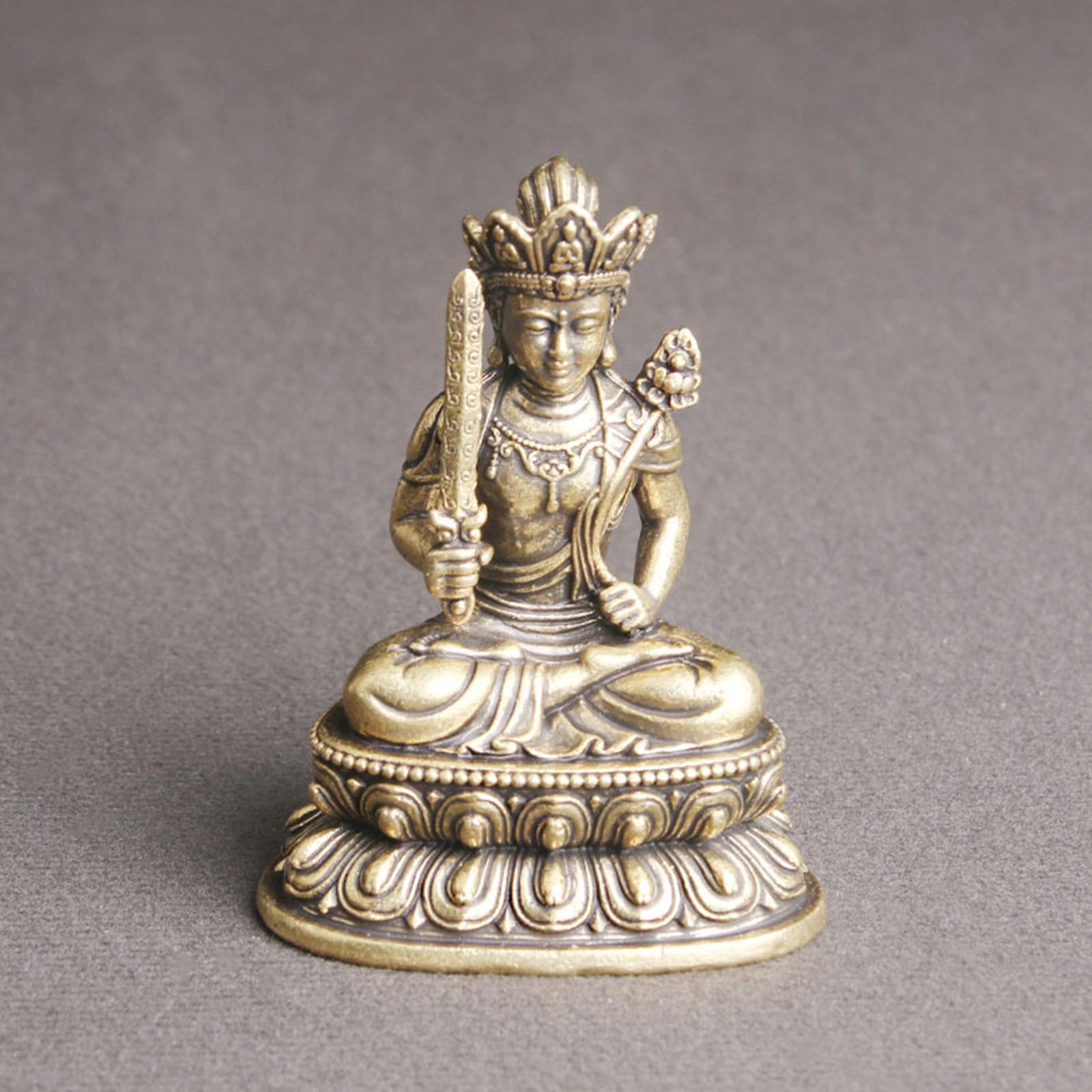 Bodhisattva Statue Tibetan Buddha Figurine Zen for Temple Desktop Ornament