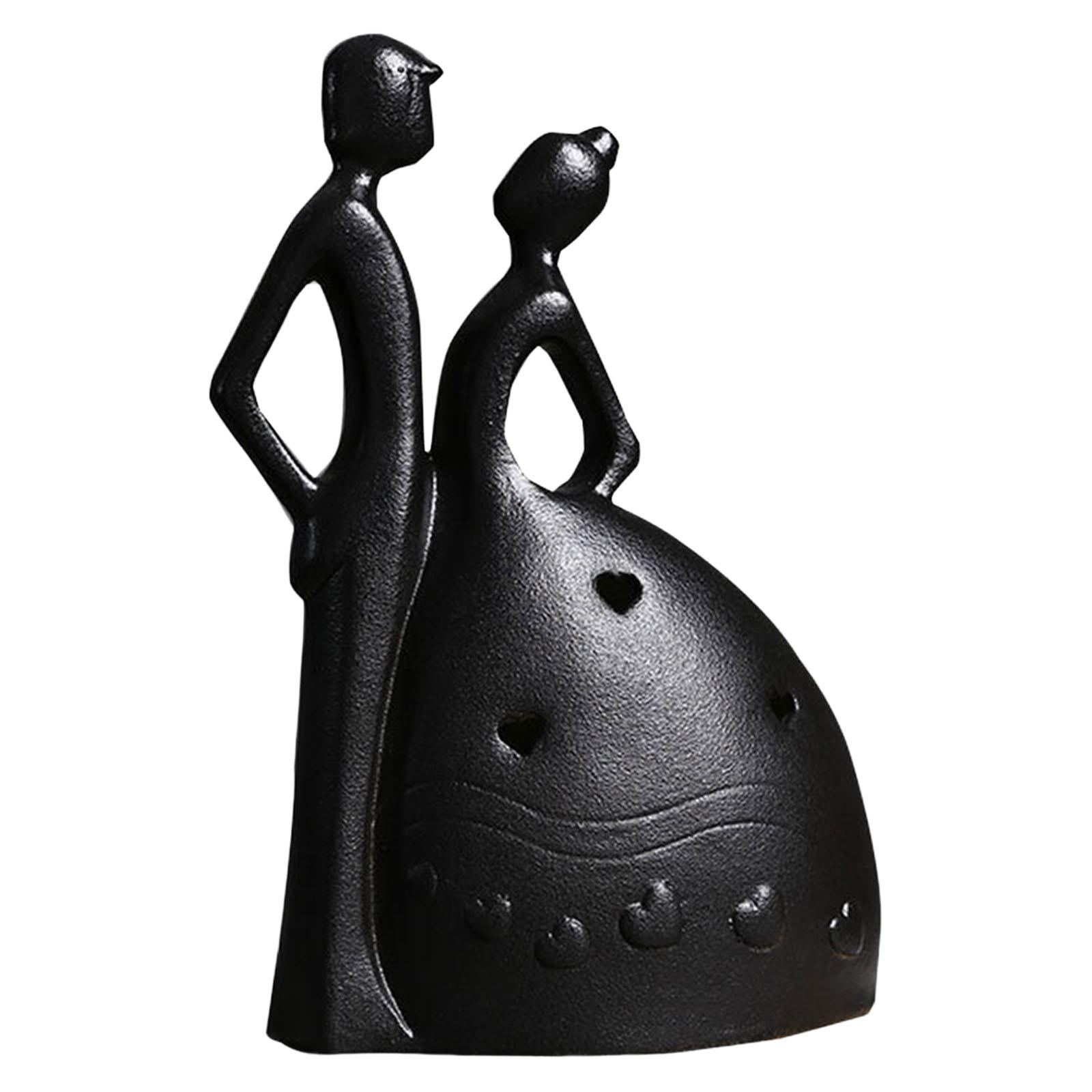 Abstract Lover Statue Nordic creative Crafts for Cabinet Desk Office Black Wedding Dress