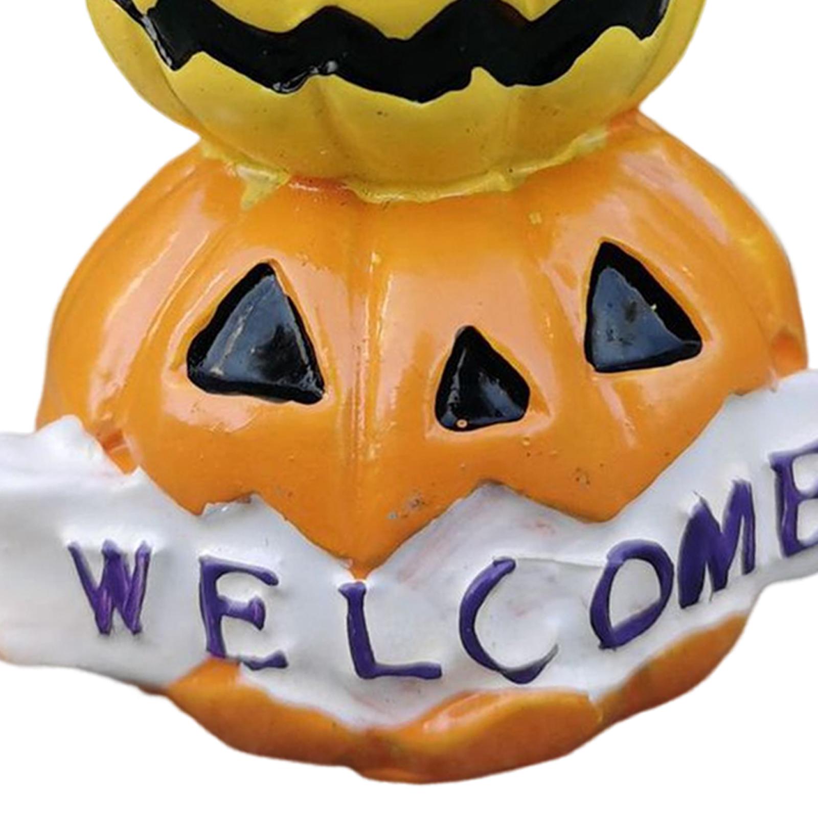 Modern Halloween Pumpkin Statue Figurine Crafts for Home TV Cabinet Ornament