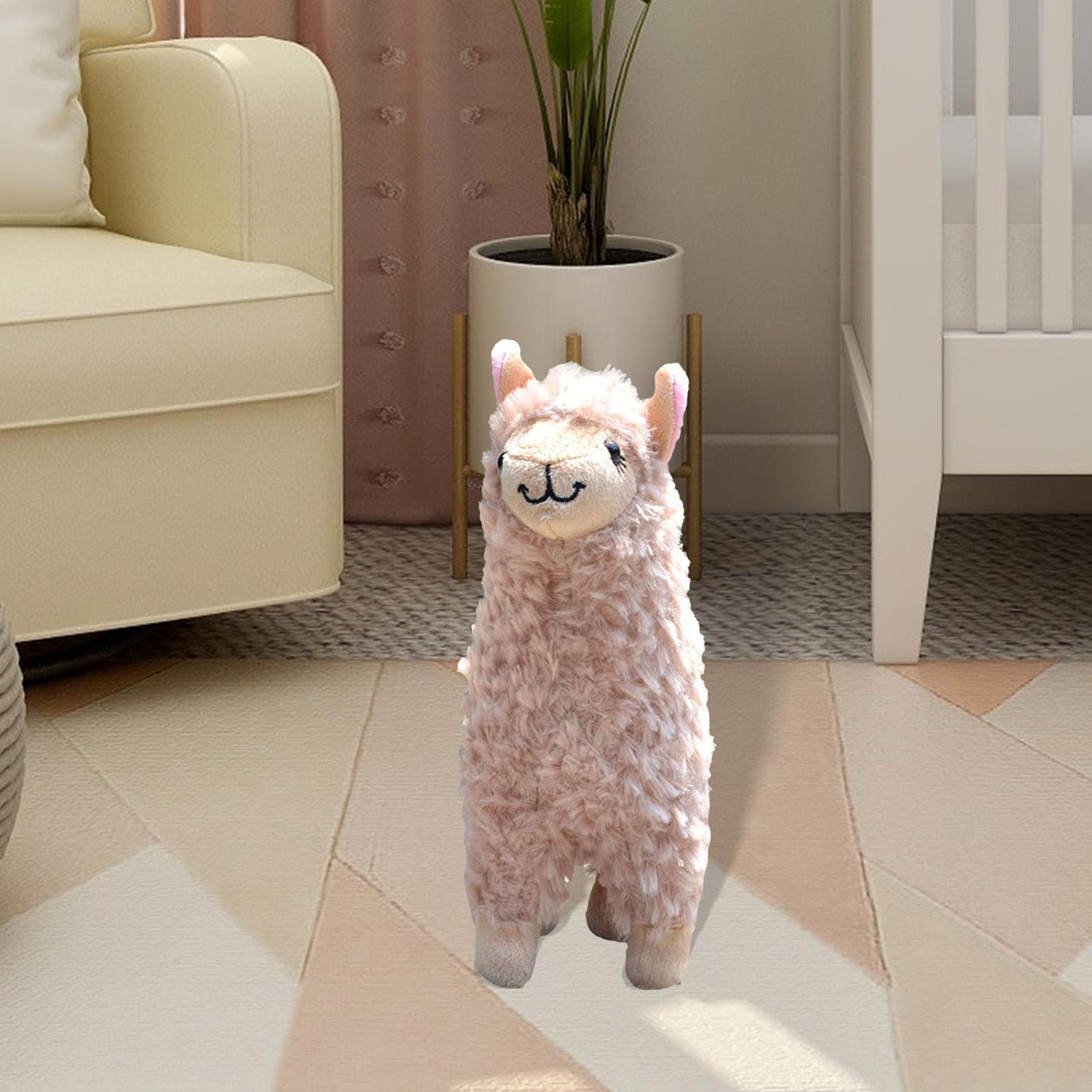Animal Plush Toys Small Doll Alpaca Soft Ornaments for Kids Girls Boys Gifts Grey