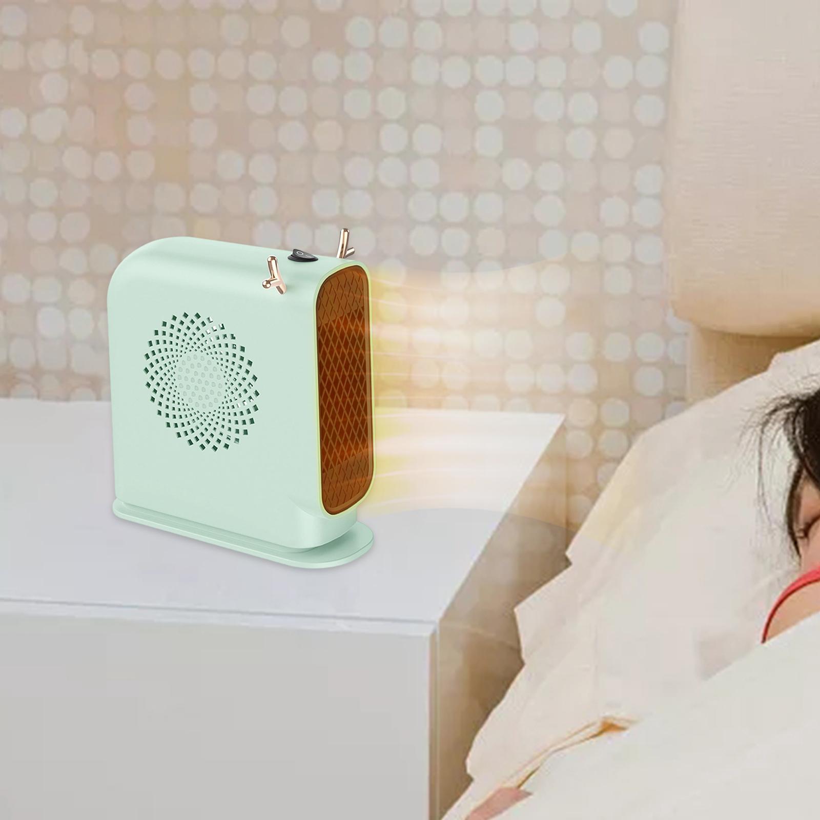 Space Heater Household Silent for Bedroom Home Tabletop Green