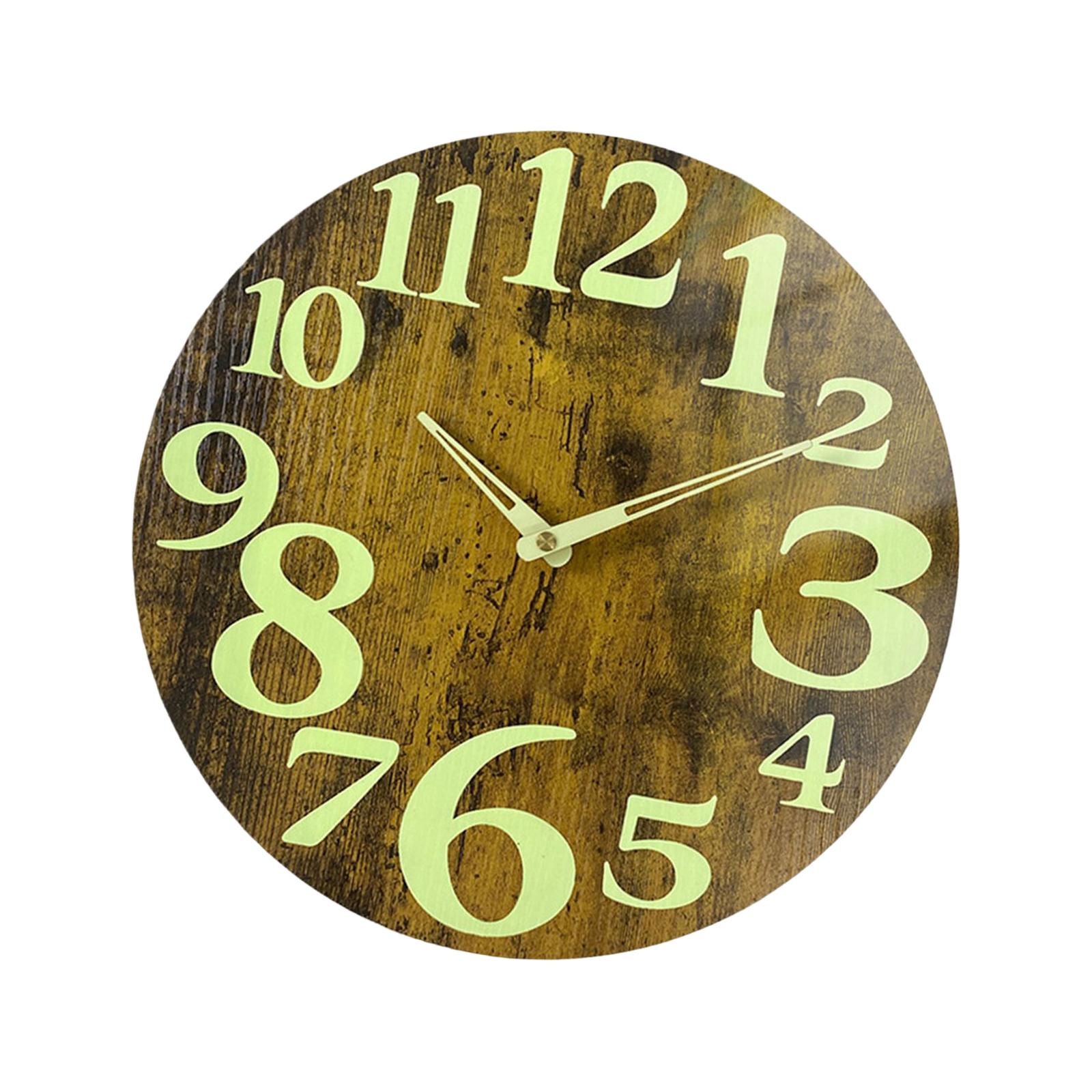 Luminous Wall Clock Night Lights 12''/30cm Creative for Home Bedroom