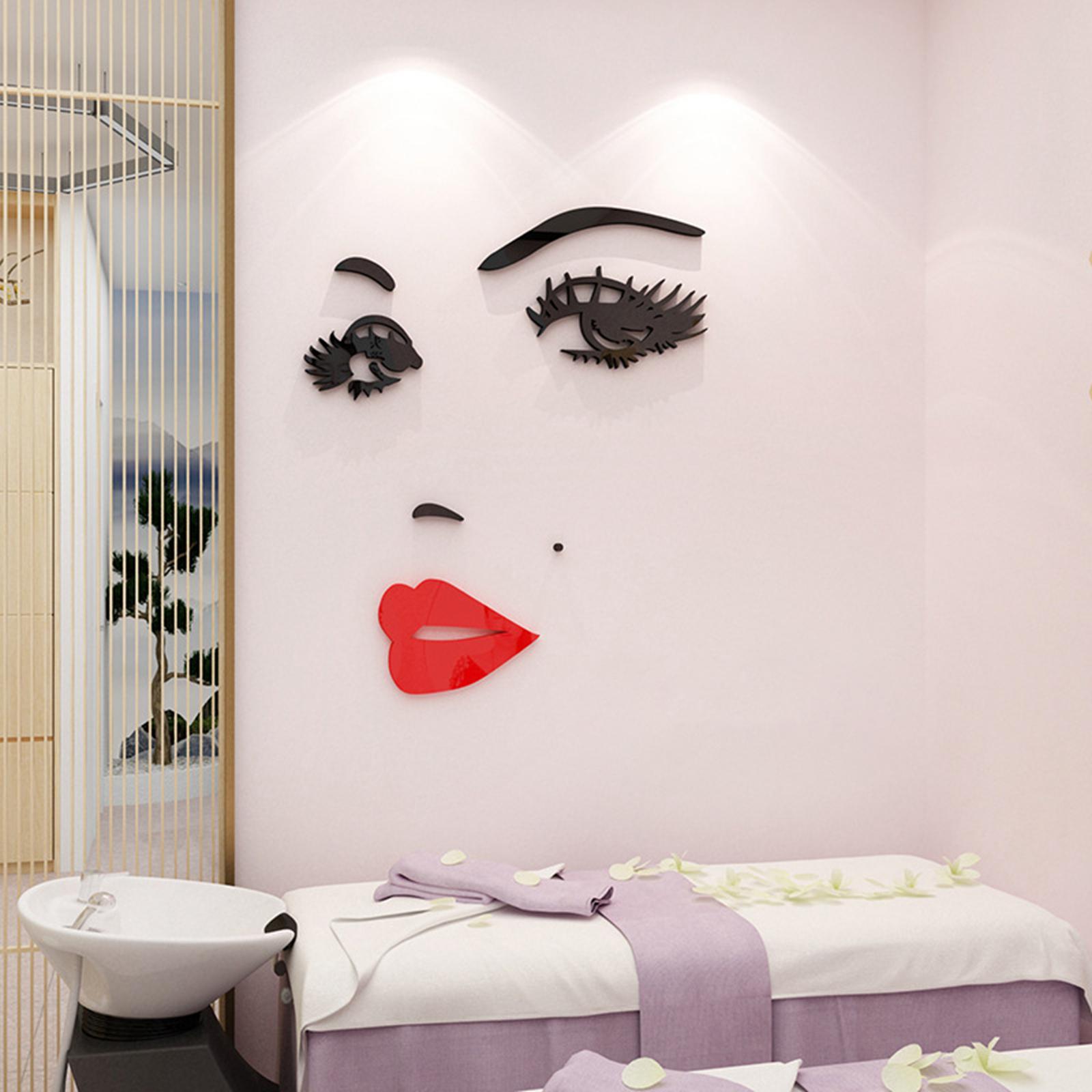 DIY 3D Beautiful Woman Wall Sticker Wall Decal Home Room Decor Accessories 60x48.7cm