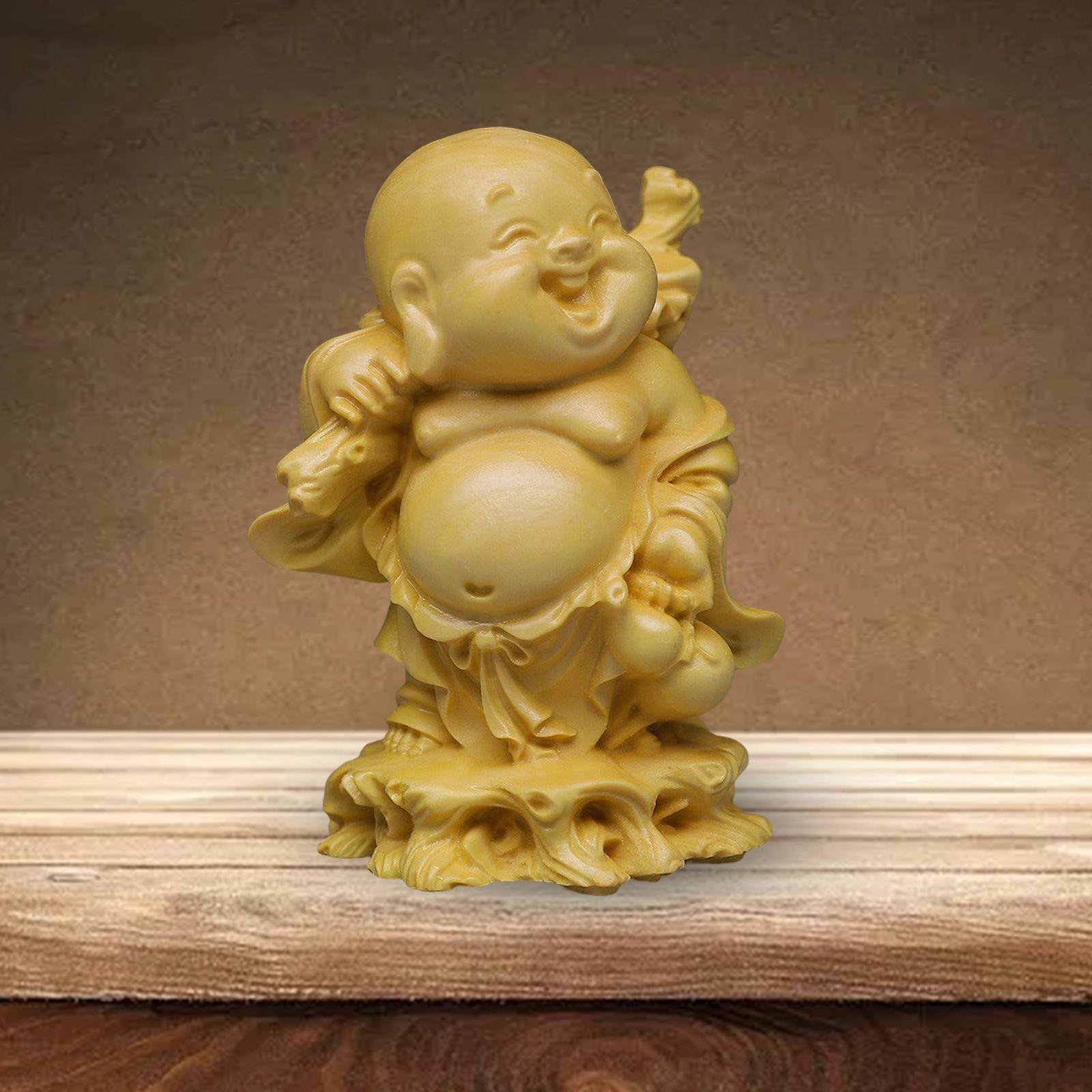 Chinese Maitreya Buddha Statue Collectible for Garden Festival Desktop