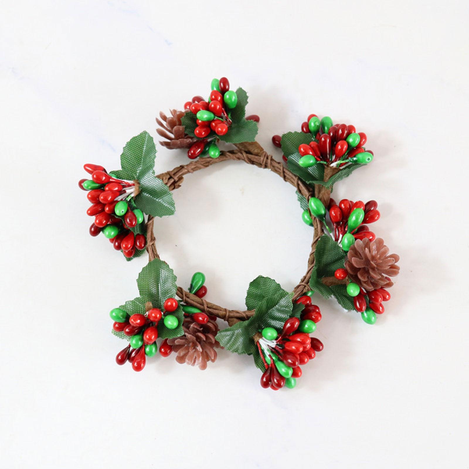 Artificial Christmas Candle Garland for Wedding Dining Table Decoration Style C