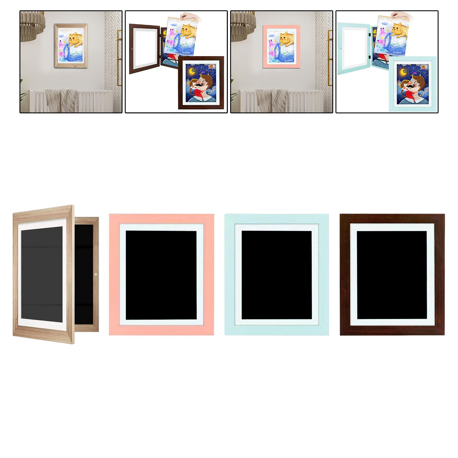 Kids Artwork Frames Changeable Home Decoration Front Open Picture Frame Wood