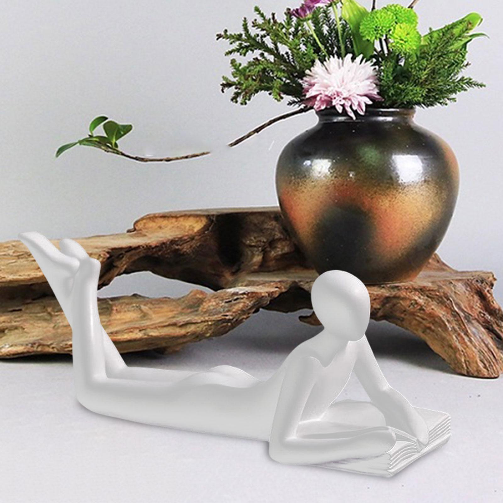 Abstract Thinker Statue Resin Figurine Abstract Sculpture for Shelf Desk Bar Style A 18x7x7.5cm