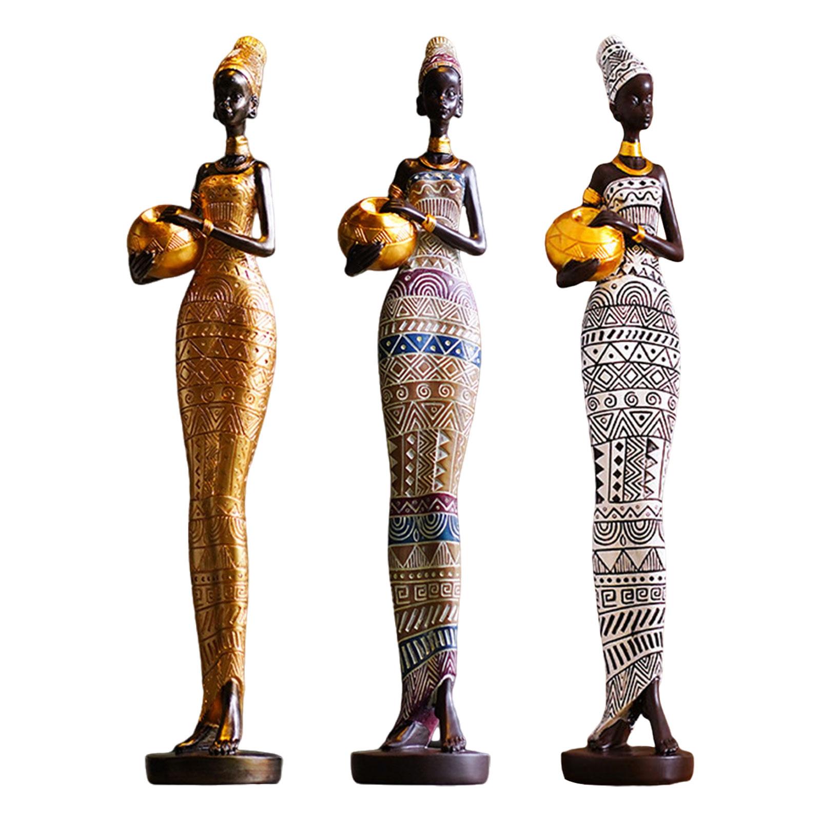 African Figurine Decoration Exquisite Women Statue for Hotel