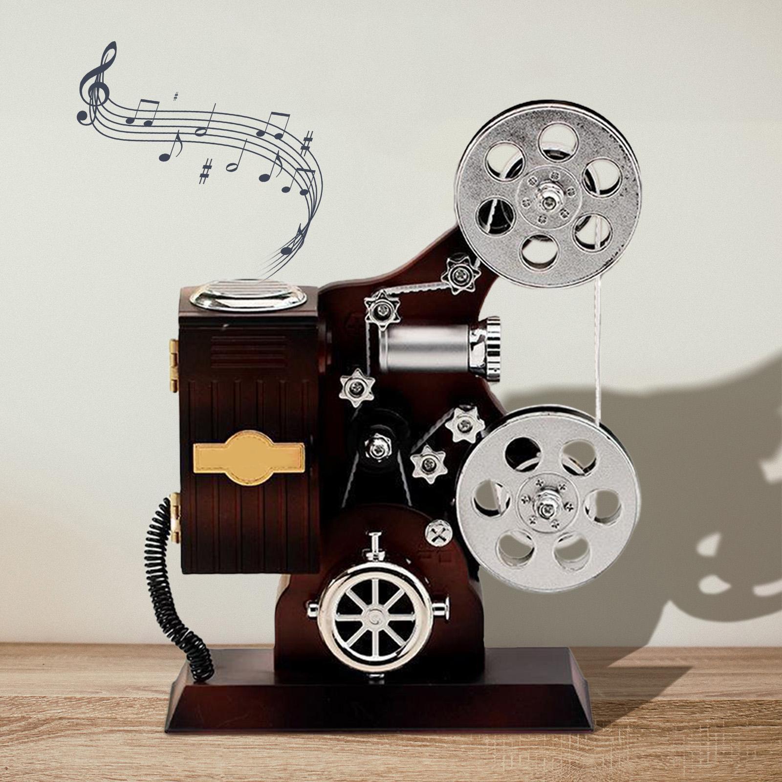 Movie Projector Music Box Photo Props Elegant Antique for Home Desktop Party