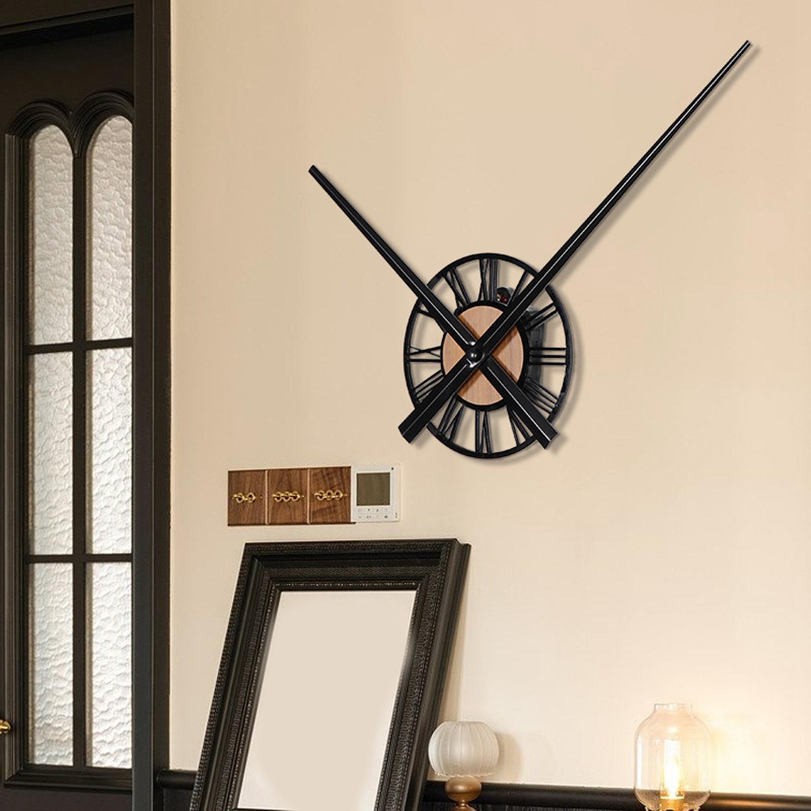 Wall Clock Long Hands Roman Numerals Clock for Living Room Farmhouse