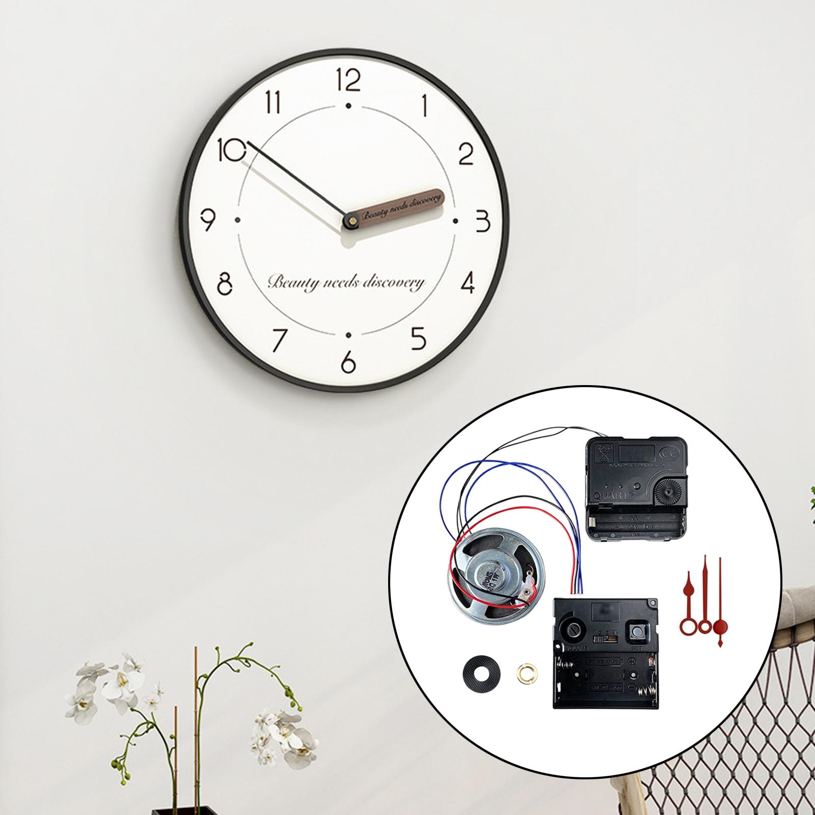 DIY Wall Clock Movement Mechanism DIY Clock Accessories with Music Chime Box Style E