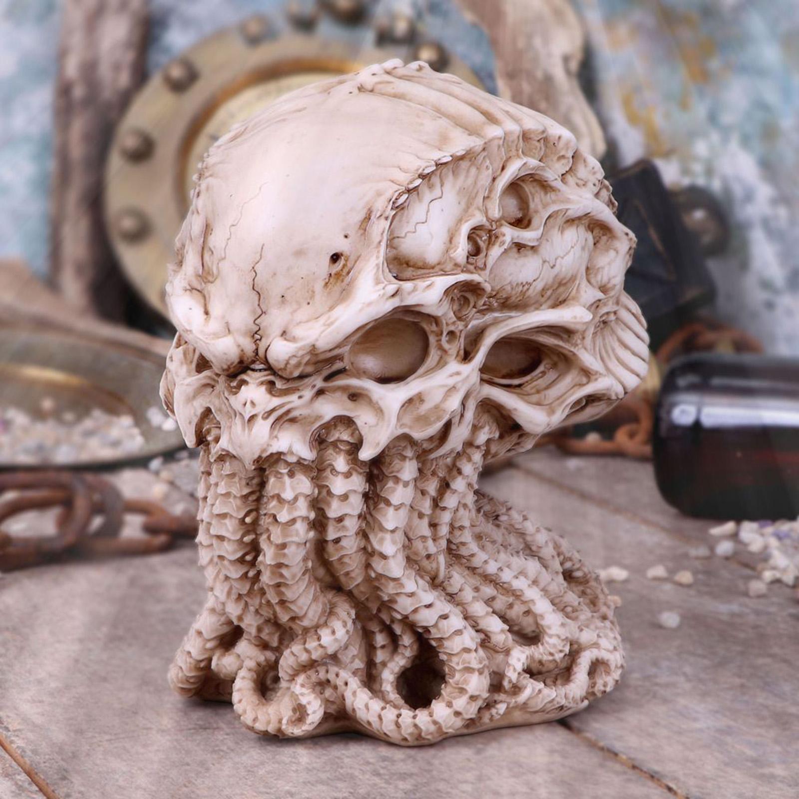 Mythical Statues Art Giant Octopus Monster Statue for Party Halloween Office Light Khaki