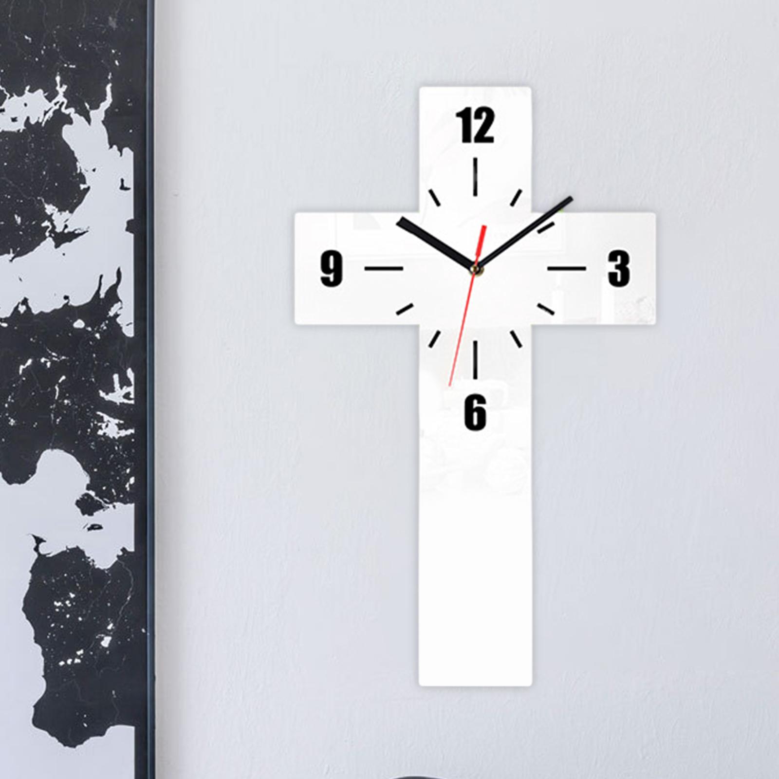 Modern Wall Clock Decorative Clocks for Walls for Classroom Living Room Home White