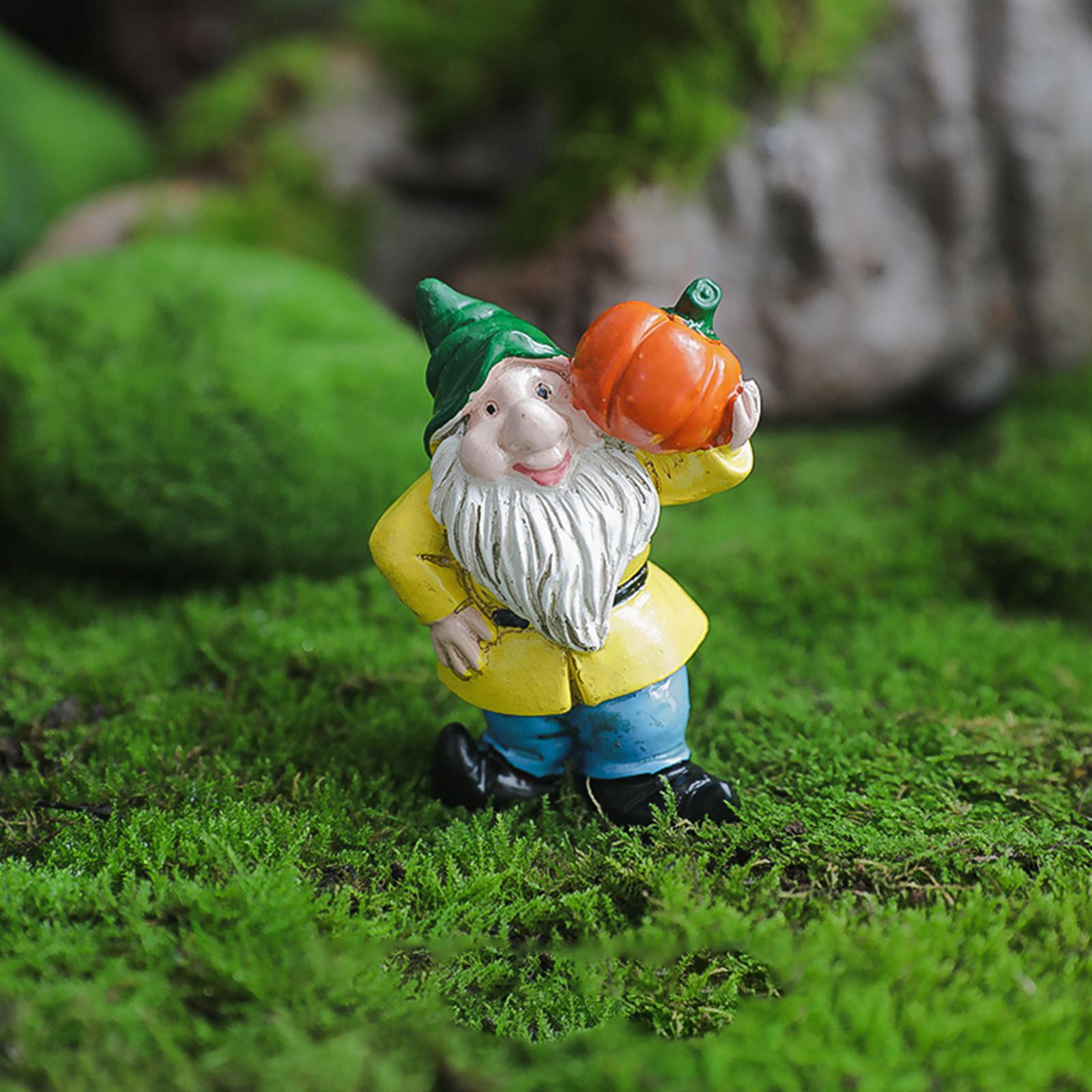 7Pcs Fairy Garden Dwarf Statues Garden Gnomes Figurines for Home Office