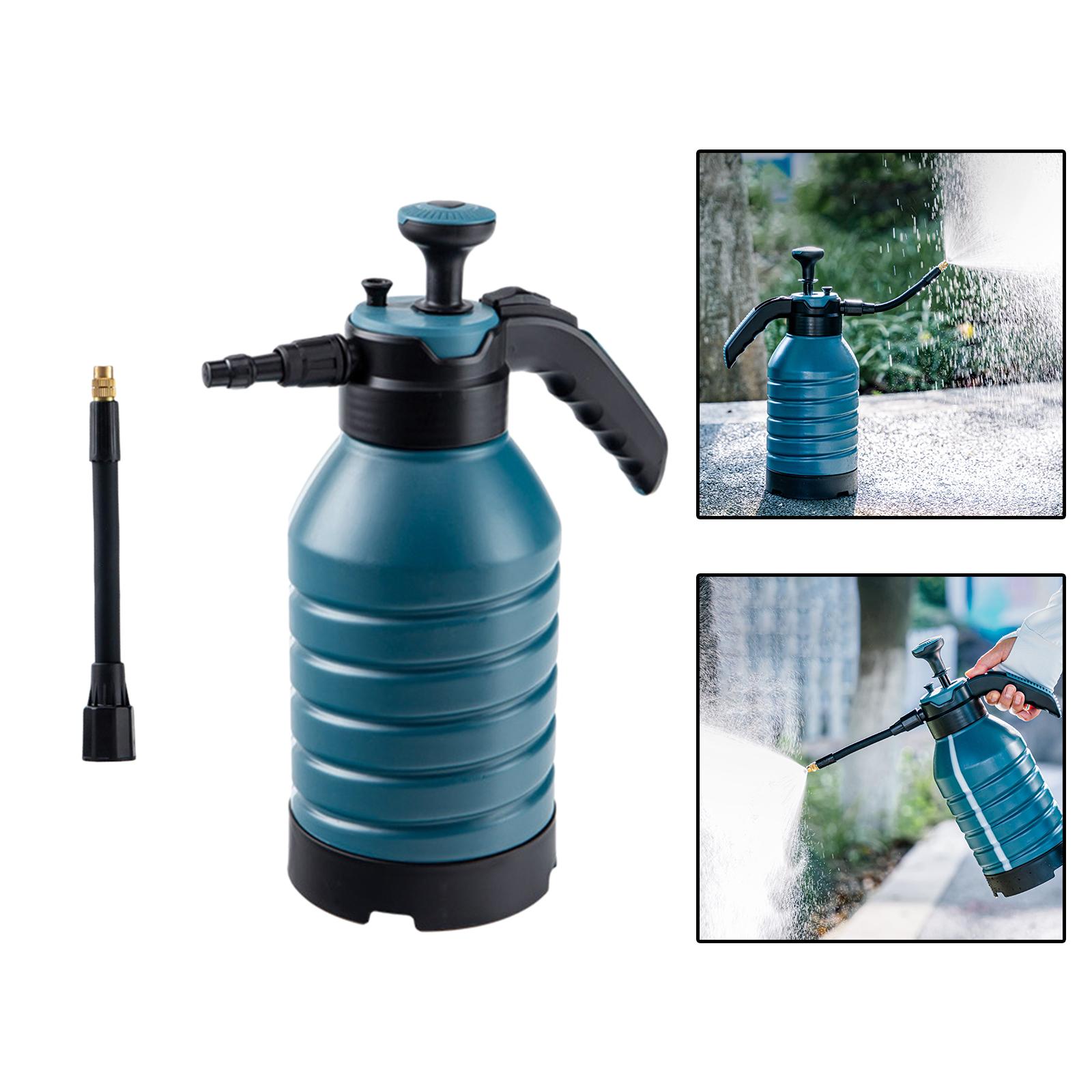 Pump Pressure Water Sprayer Bottle Handheld Garden Pump Sprayer for Spraying Blue PP Rod