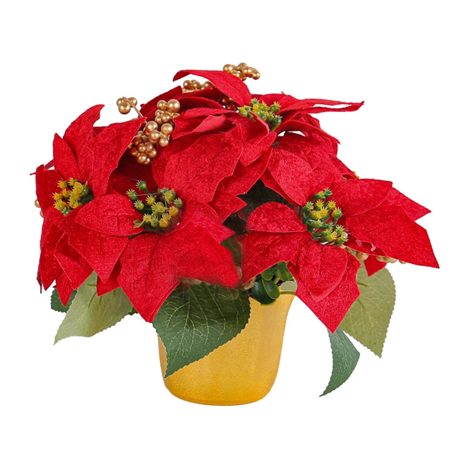 Artificial Poinsettia Plant