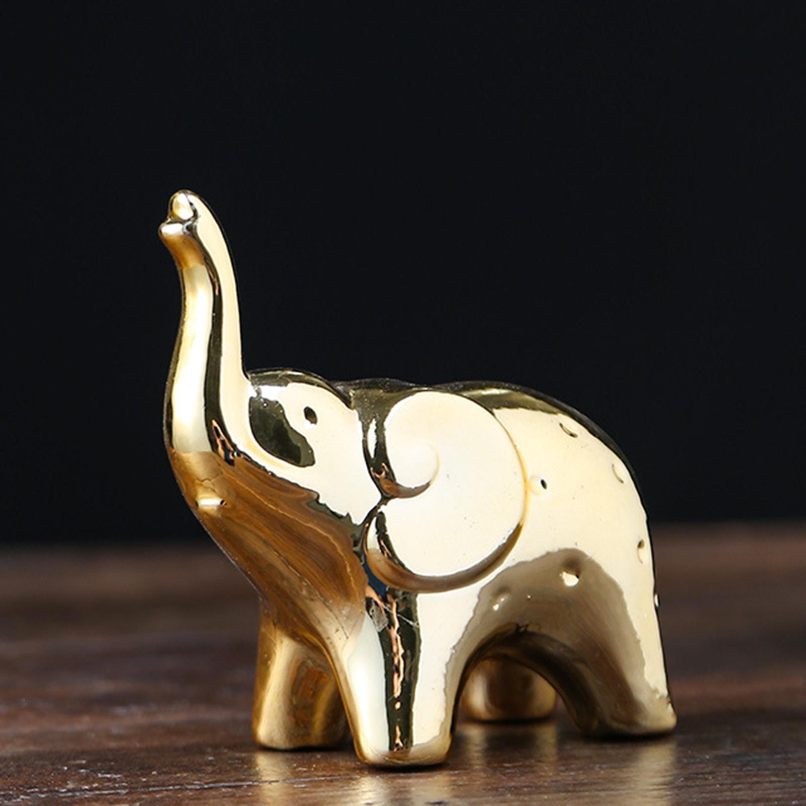 Elephant Statue Creative Tabletop Ornament for Entrance Cabinet Living Room