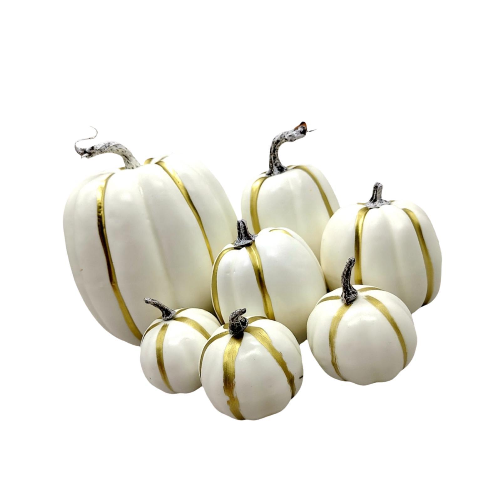 7x Foam Pumpkins Simple Crafts Artificial Pumpkins for Wedding Party Holiday