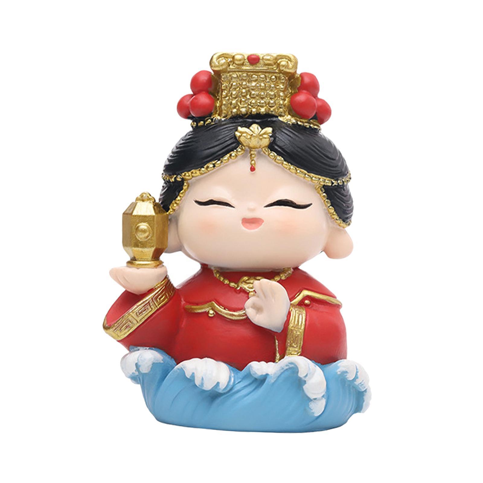 Mazu Statue Resin Figurine Wave Base