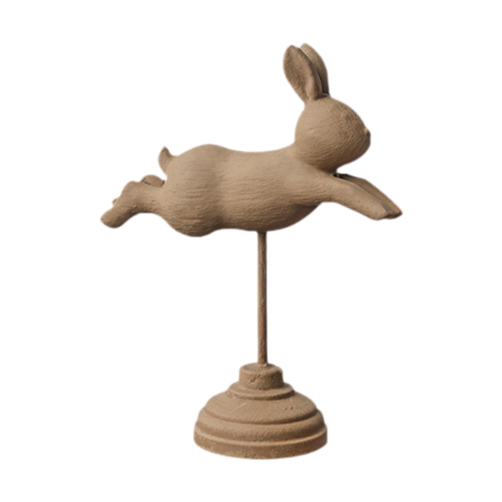Wooden Easter Bunny Figurine