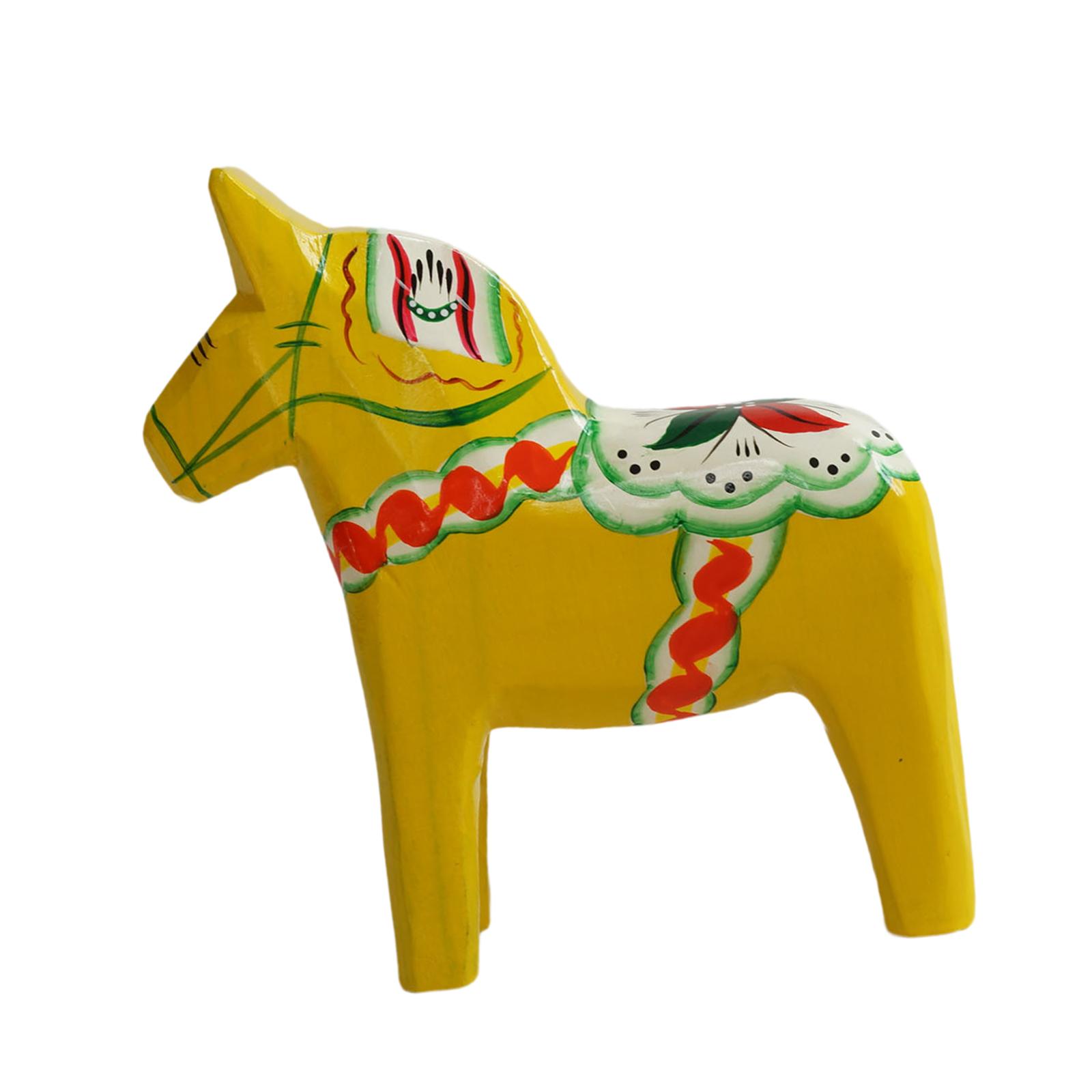 Dala Horse Wood Sculpture Yellow