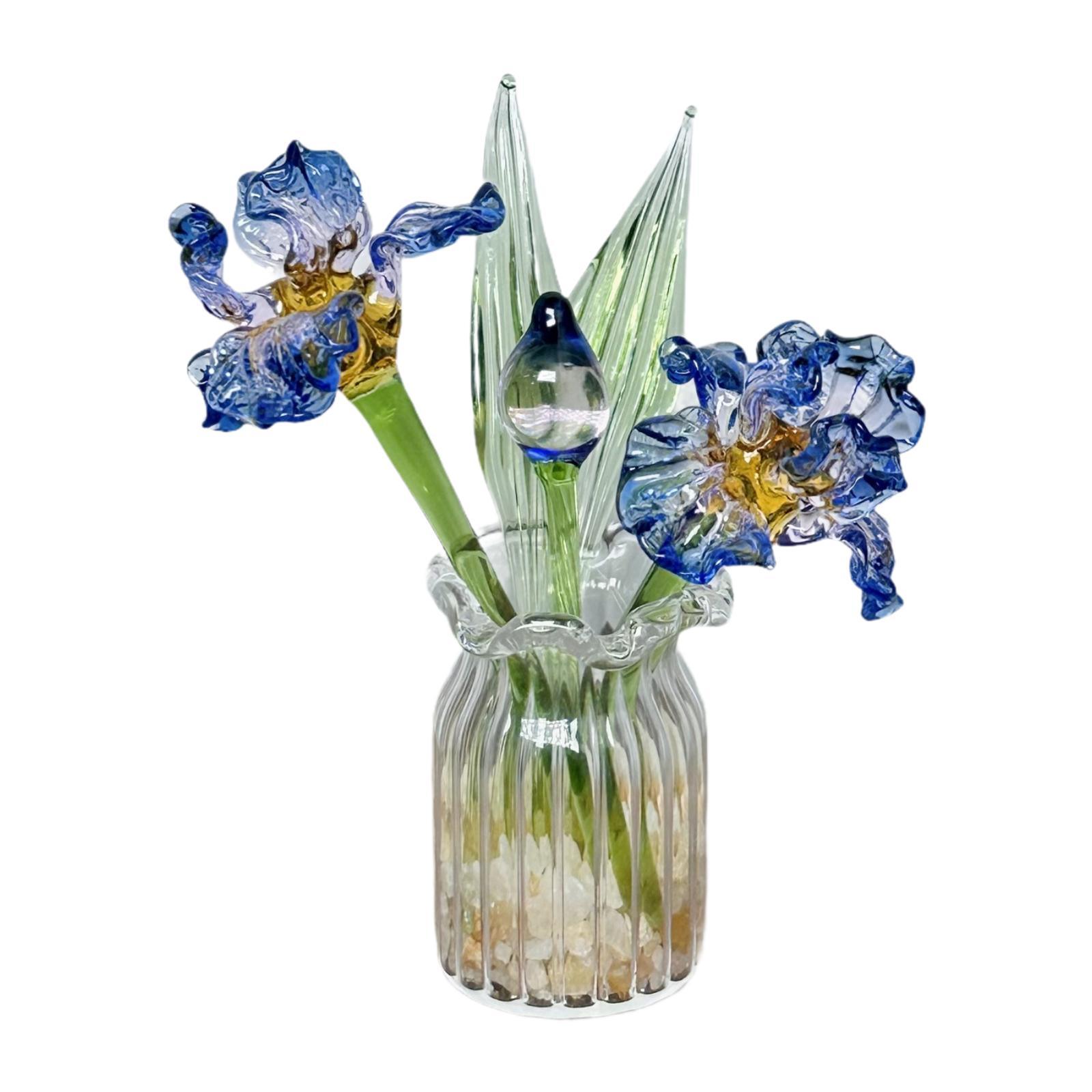 Glass Flower Bouquet With Vase