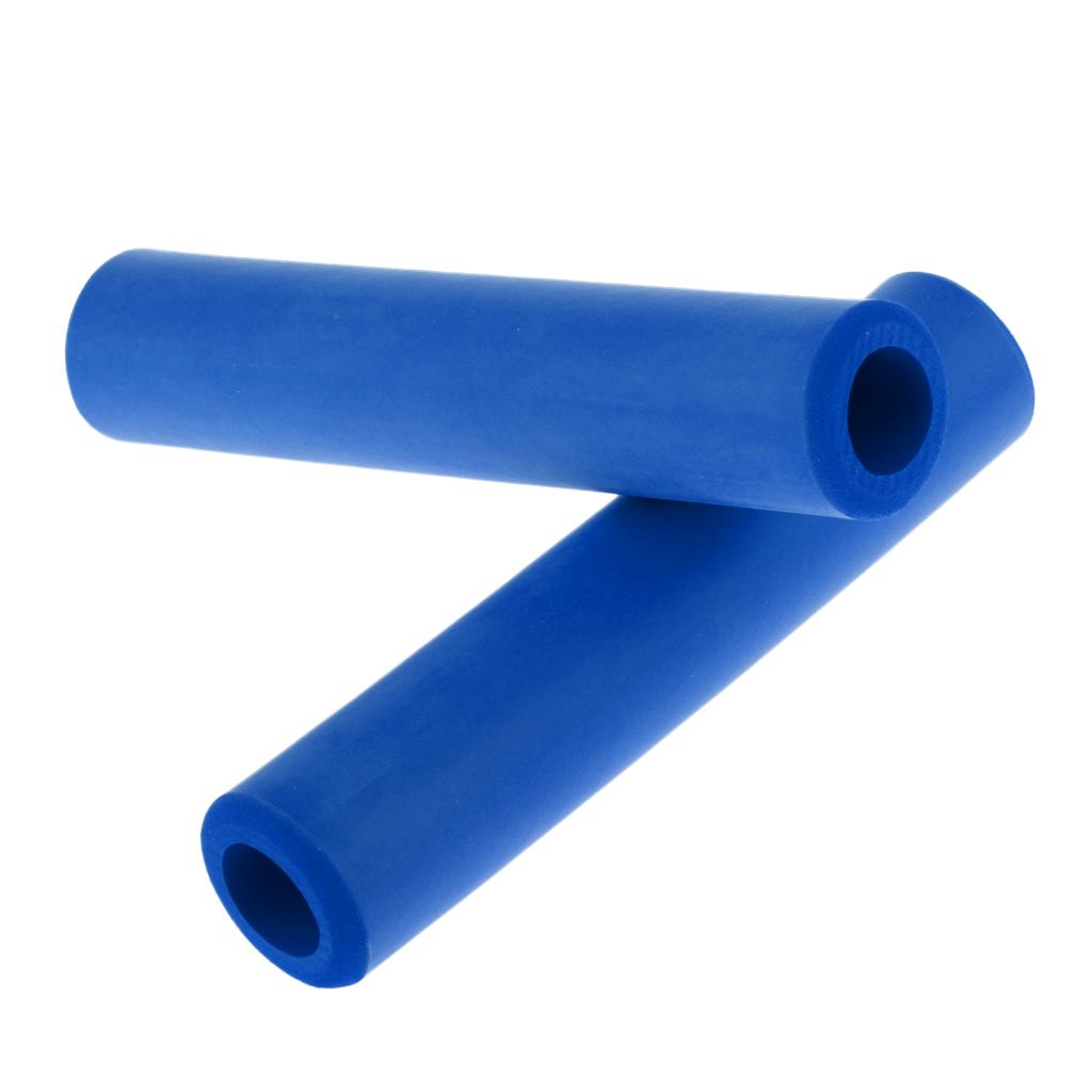 1Pair Non Slip Silicone Sponge Bike Handlebar Grips without Plug Royal Blue