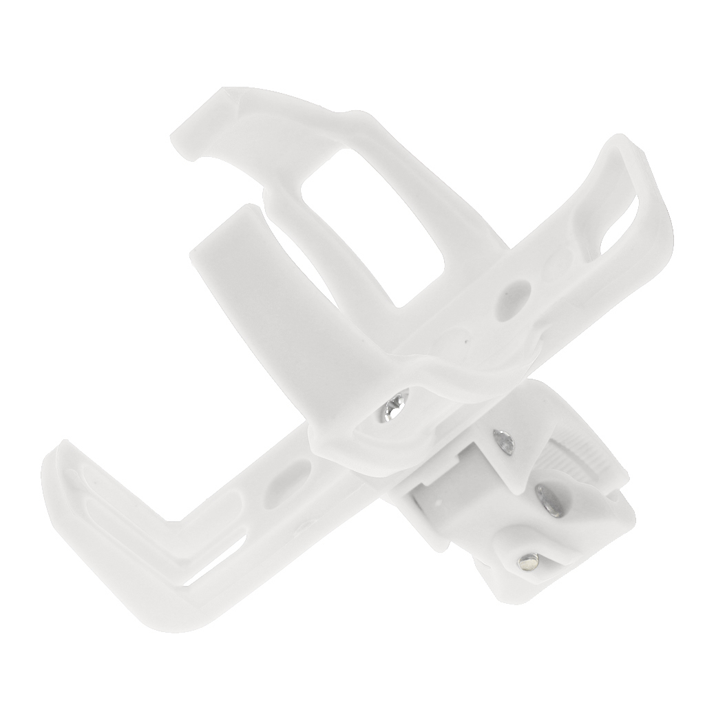 Resin Adjustable MTB Bike Water Drink Bottle Holder Rack Cage Mount White