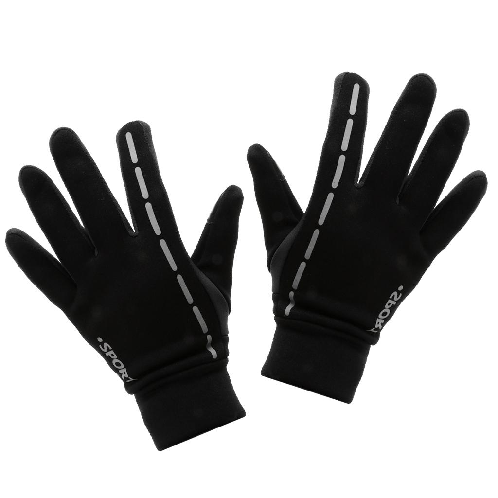 Cycling Full Finger Gloves - Waterproof, Windproof, Touch Screen L Black