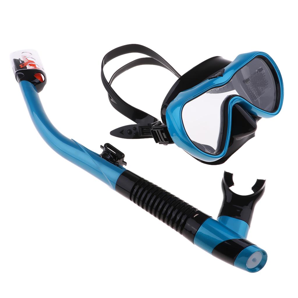 Diving Mask Snorkel Set Anti Fog Tempered Glass Swimming Goggles Scuba ...