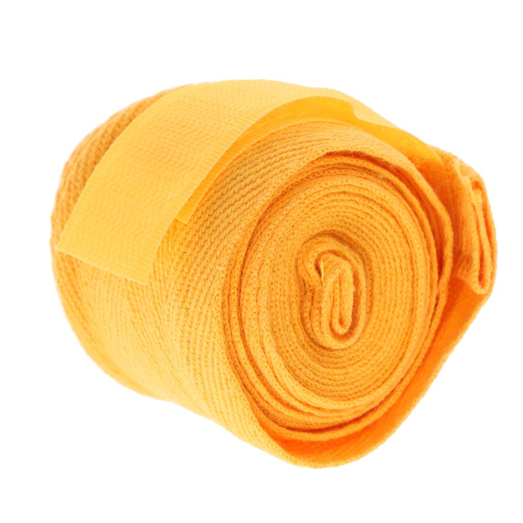 Boxing Hand Wraps Cotton MMA Martial Arts First Protective Bandages yellow