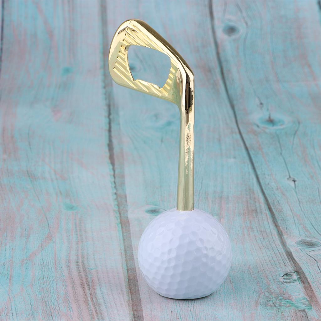 Creative Golf Ball Bottle Opener Zinc Alloy Beer Cap Puller Openers Golden