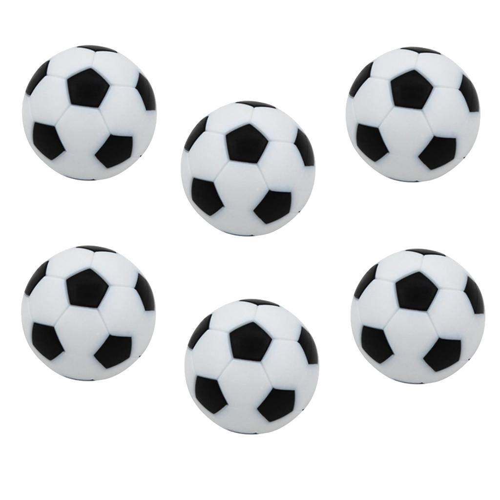 6pcs 32mm Table Soccer Football Foosball Balls Fussball Replacement Black