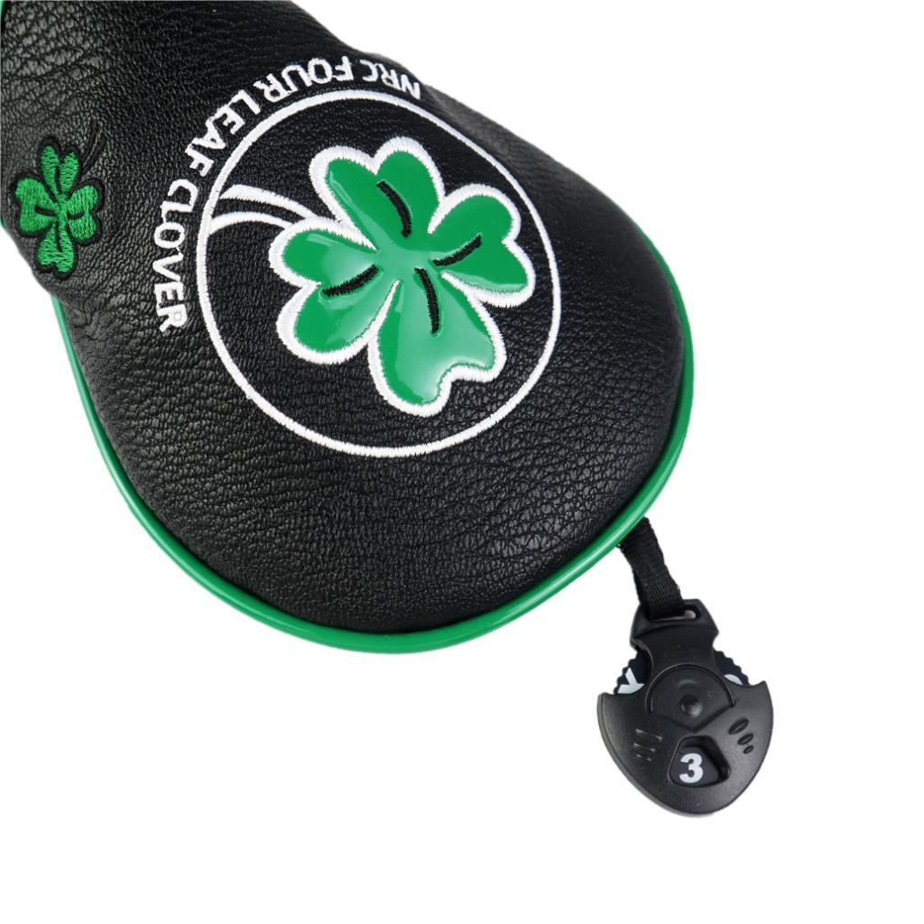 2xPU Golf Woods Headcover Waterproof 460cc Fairway Driver Head Cover Protector