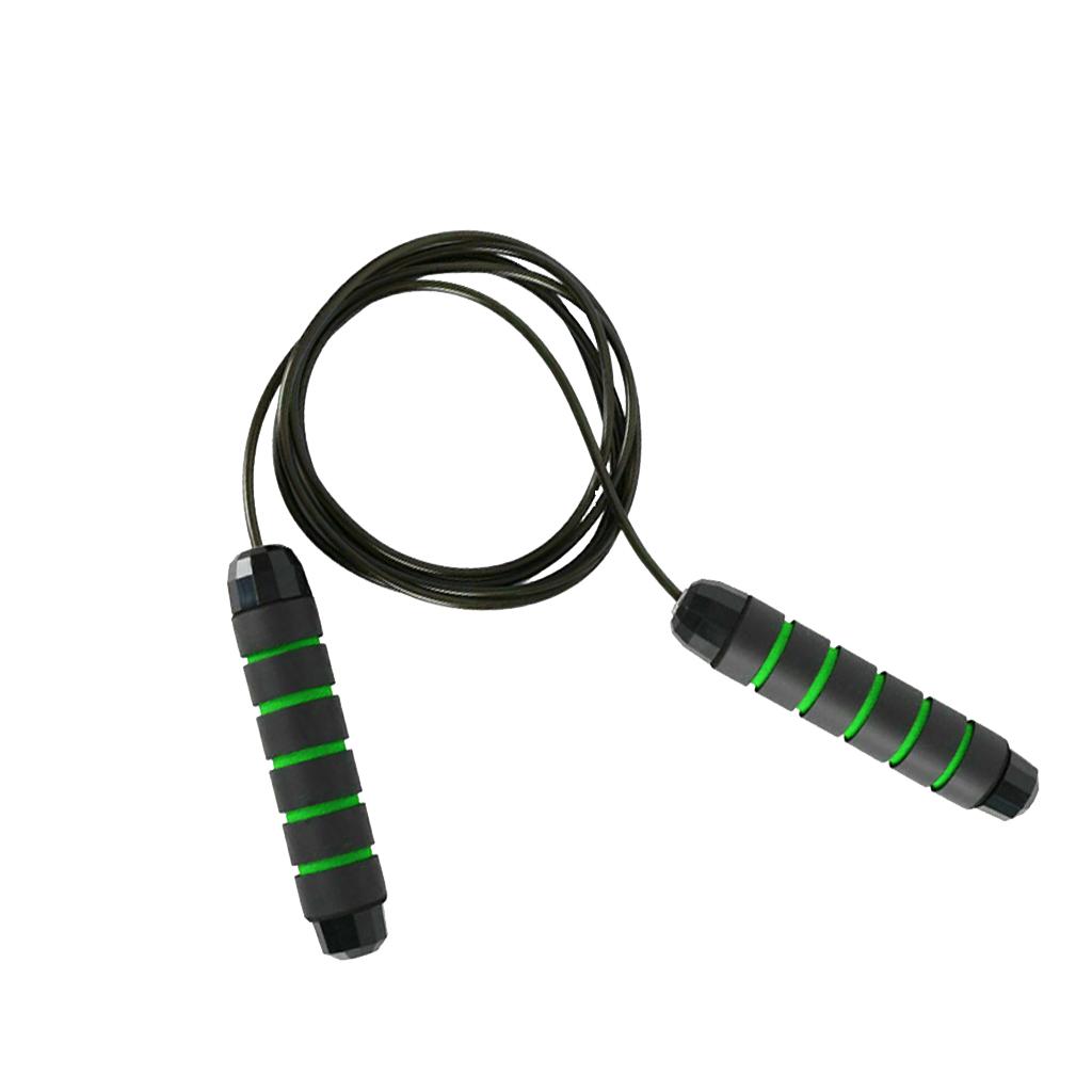 Jump Rope Workout Tangle-Free Rapid Speed Cable Skipping Rope  Green