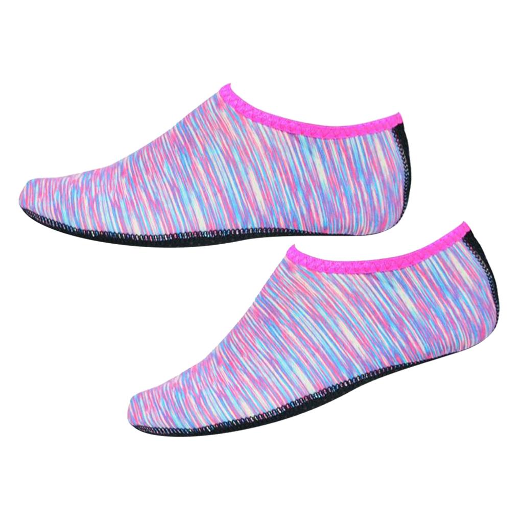 Soft Water Shoes Stretchy Aqua Socks Yoga Swim Shoe Dive Sock Pink M