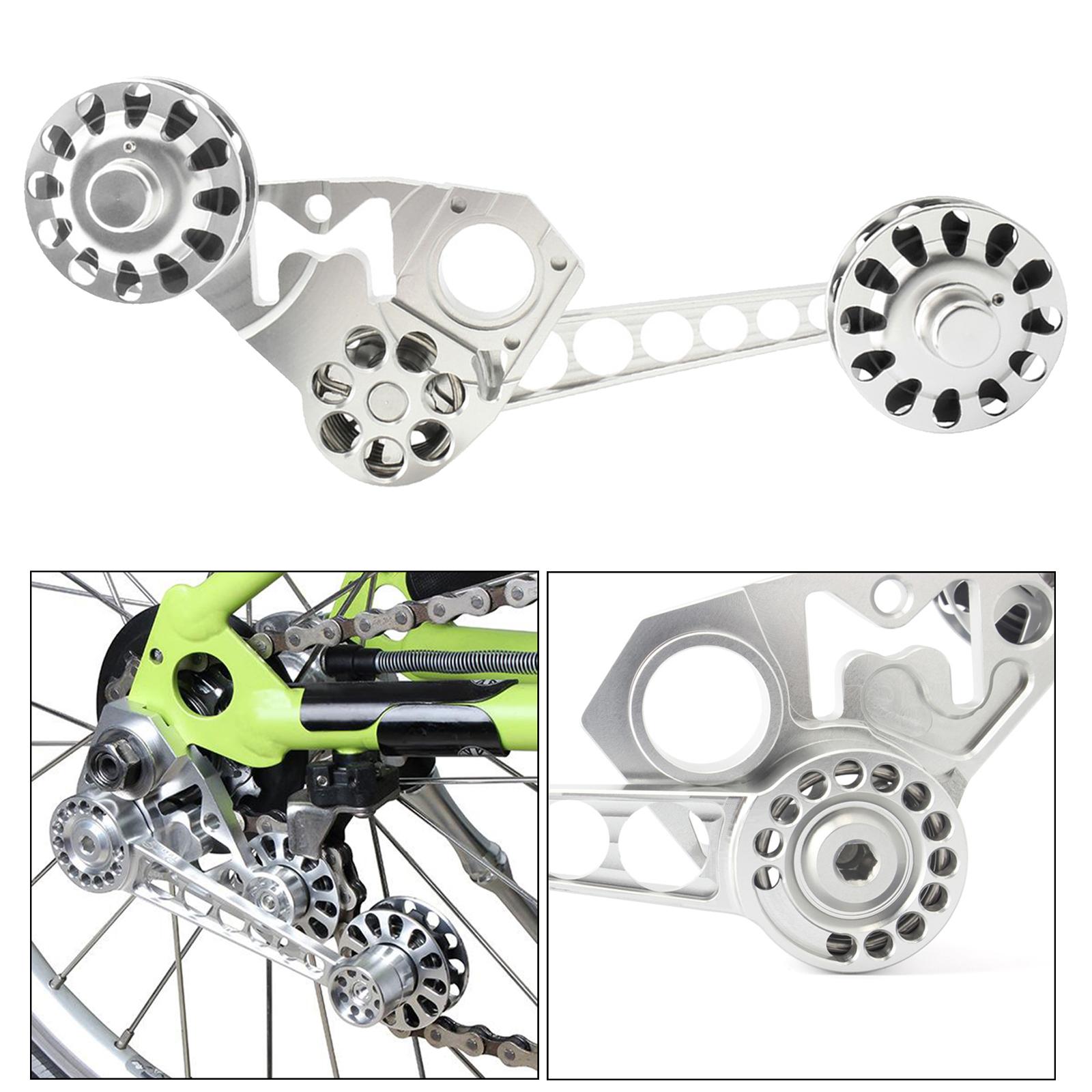 Folding Bike Chain Tensioner In/exterior Derailleur Chain Guide Silver