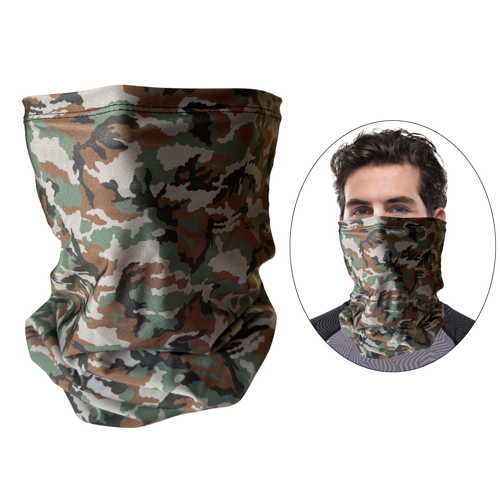 Cycling Bandana Face Mask Cover Scarf Balaclava Neck Gaiter Camo Green