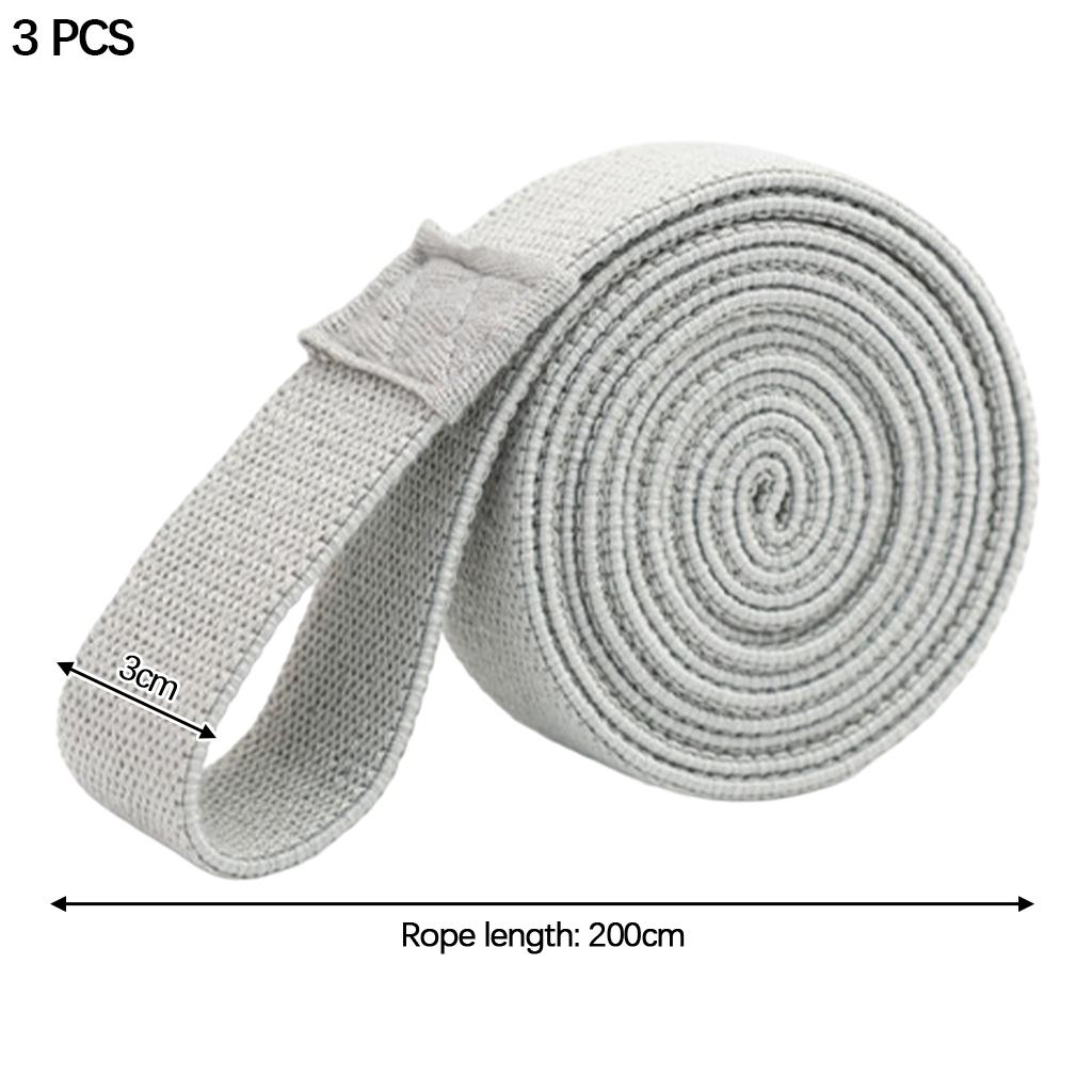 Woven Cotton Blend Yoga Strap Stretch Out Dance Stretch Band Beige